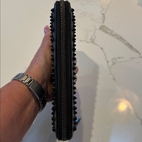 Christian Louboutin Black Spiked Wallet - Picture 9 of 11